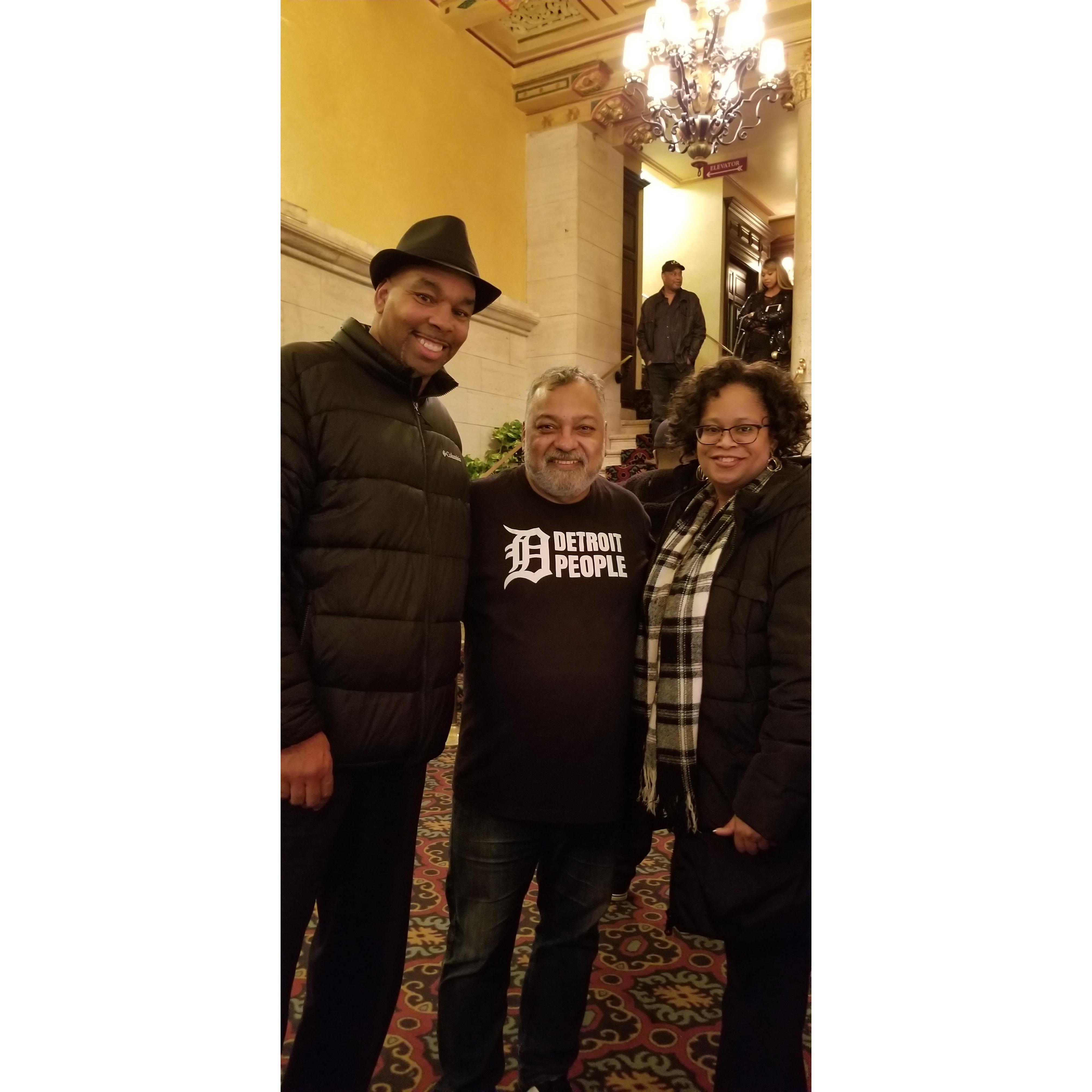 Hank and Nicole with "Bluey" of International band, Incognito.