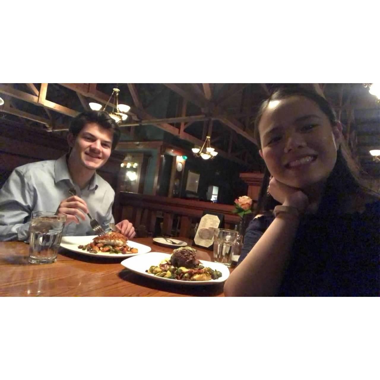 Valentine's day dinner at our favorite restaurant-Silver Creek 