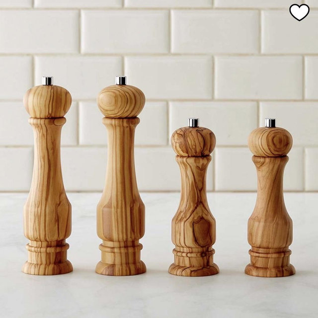 Williams Sonoma Traditional Olivewood Salt & Pepper Mills Set - 9"