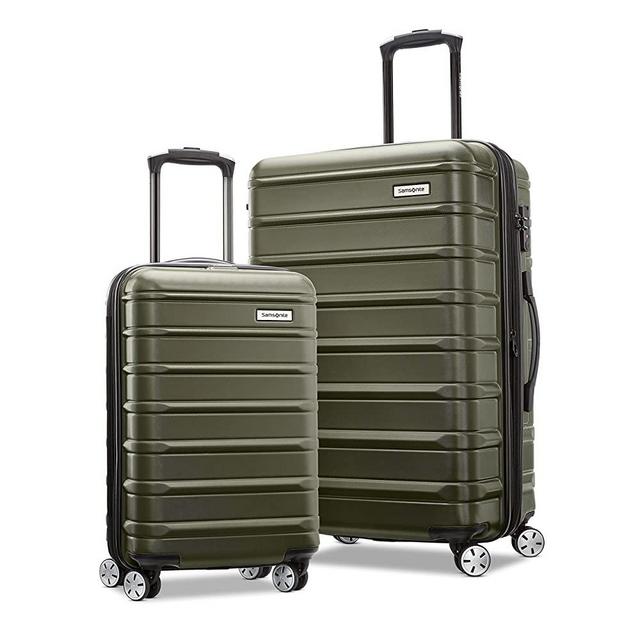 Samsonite Omni 2 Hardside Expandable Luggage with Spinners | Vita Olive | 2PC SET (Carry-on/Medium)