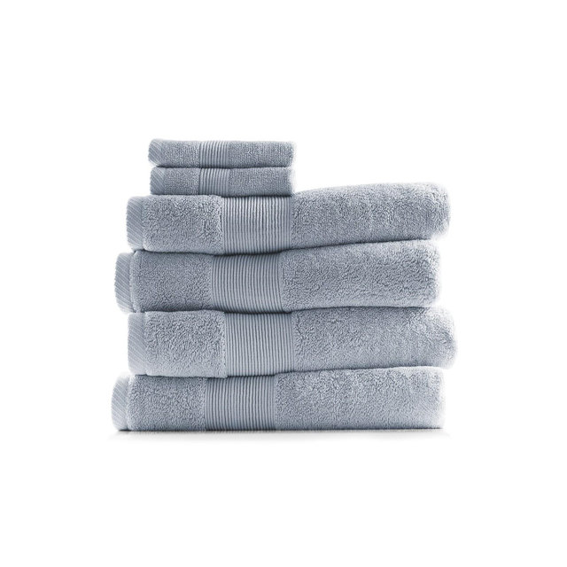 Hearth & Harbor Bath Towels for Bathroom, Ultra Soft & Highly Absorbent 6 Piece Bath Towel Set - Ice Blue
