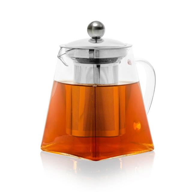 OVENTE Glass Teapot with Removable Stainless-Steel Infuser FGI27T, 27 oz