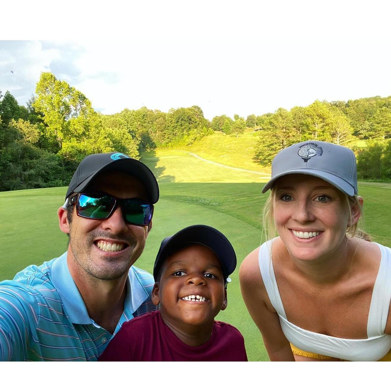 First golf outing for Matty and I