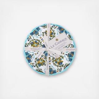 Allegra BPA Free Melamine Appetizer Plate, Set of 4