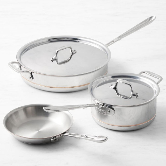 All-Clad Copper Core 5-Piece Cookware Set with Deep Saute Pan