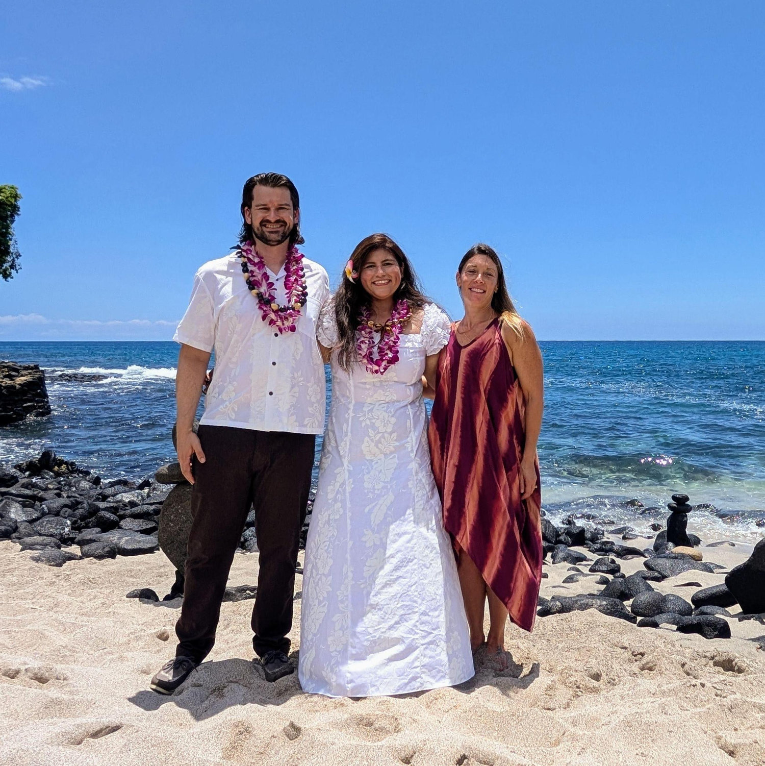 After ceremony with the officiant