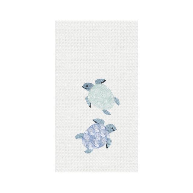 C&F Home Turtle Bay Turtles Embroidered & Waffle Weave Kitchen Towel