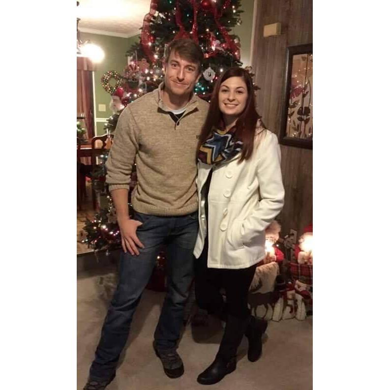 This is our first picture together before our first date. We went indoor rock climbing where I showed off my trapeze moves, & ate at Agua Linda. Matt ordered cheese dip & I knew he was a keeper!