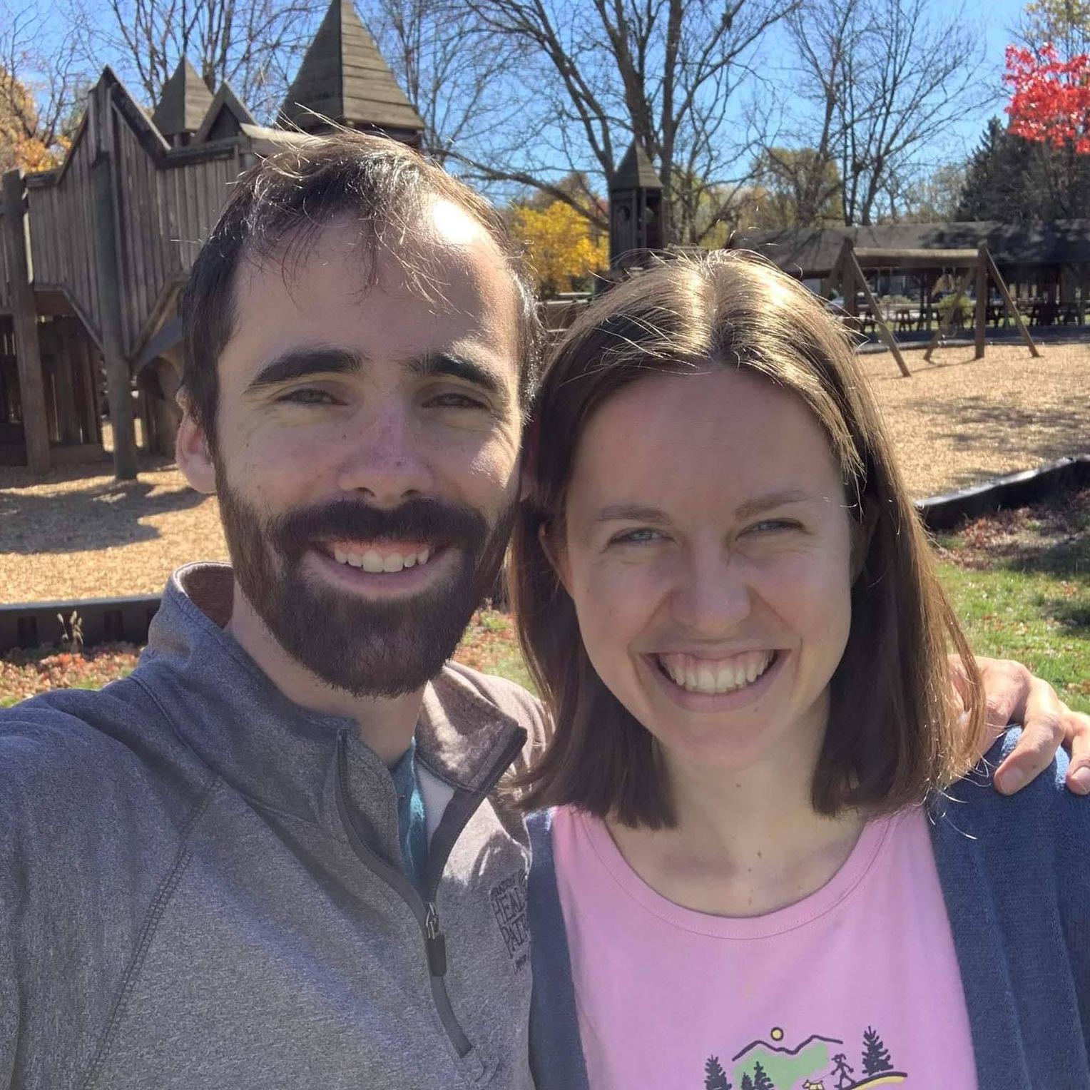 Stop @ the playground, first road trip together! :)