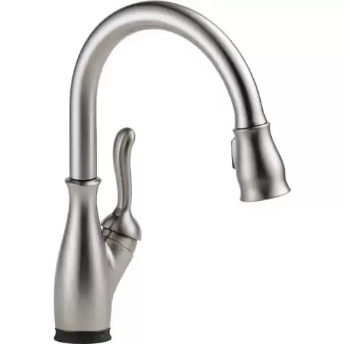 Delta Leland with Touch2O Technology Spotshield Stainless 1-Handle Deck Mount Pull-Down Handle/Lever Residential Kitchen Faucet (Deck Plate Included)