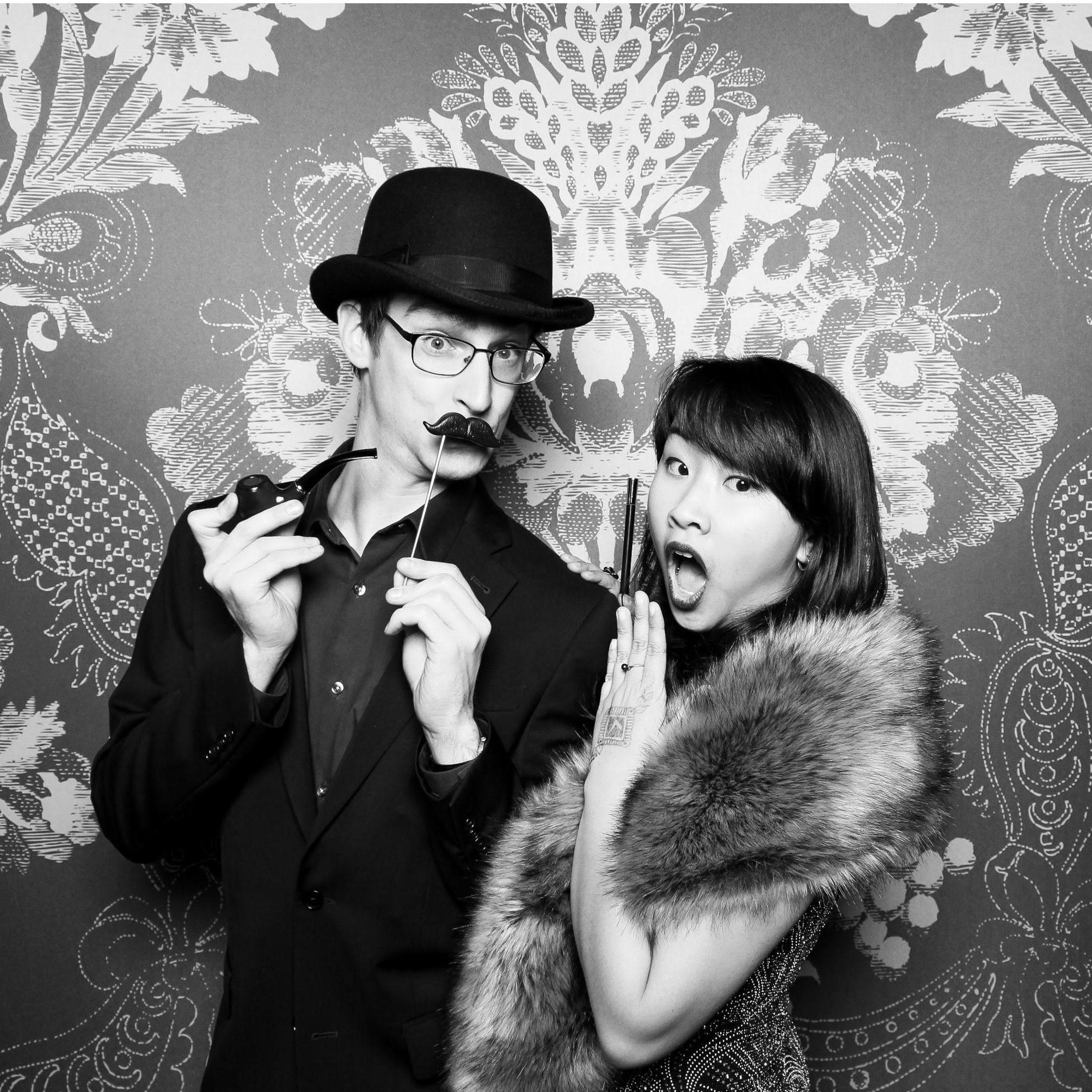 If you haven't noticed by now, we're a coupla hams. We took this at the best party we've ever been to-- Smartsheet's 2017 Winter Event!
