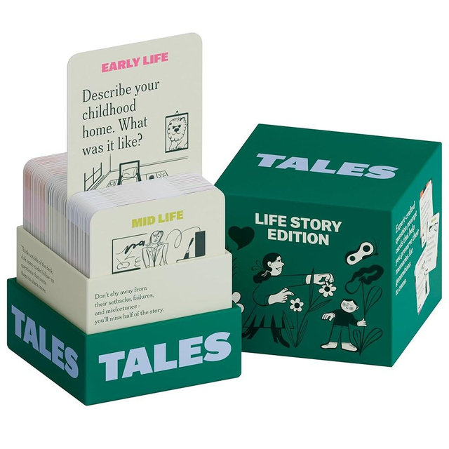 TALES 150 Life Story Interview Kit Cards, Conversation Cards for Families, Parents, Grandparents, Adults, Game Night, Road Trips, Dinner Table, Getting to Know You (New Edition)