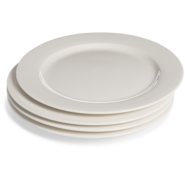 Leonne Large White Dinner Plates