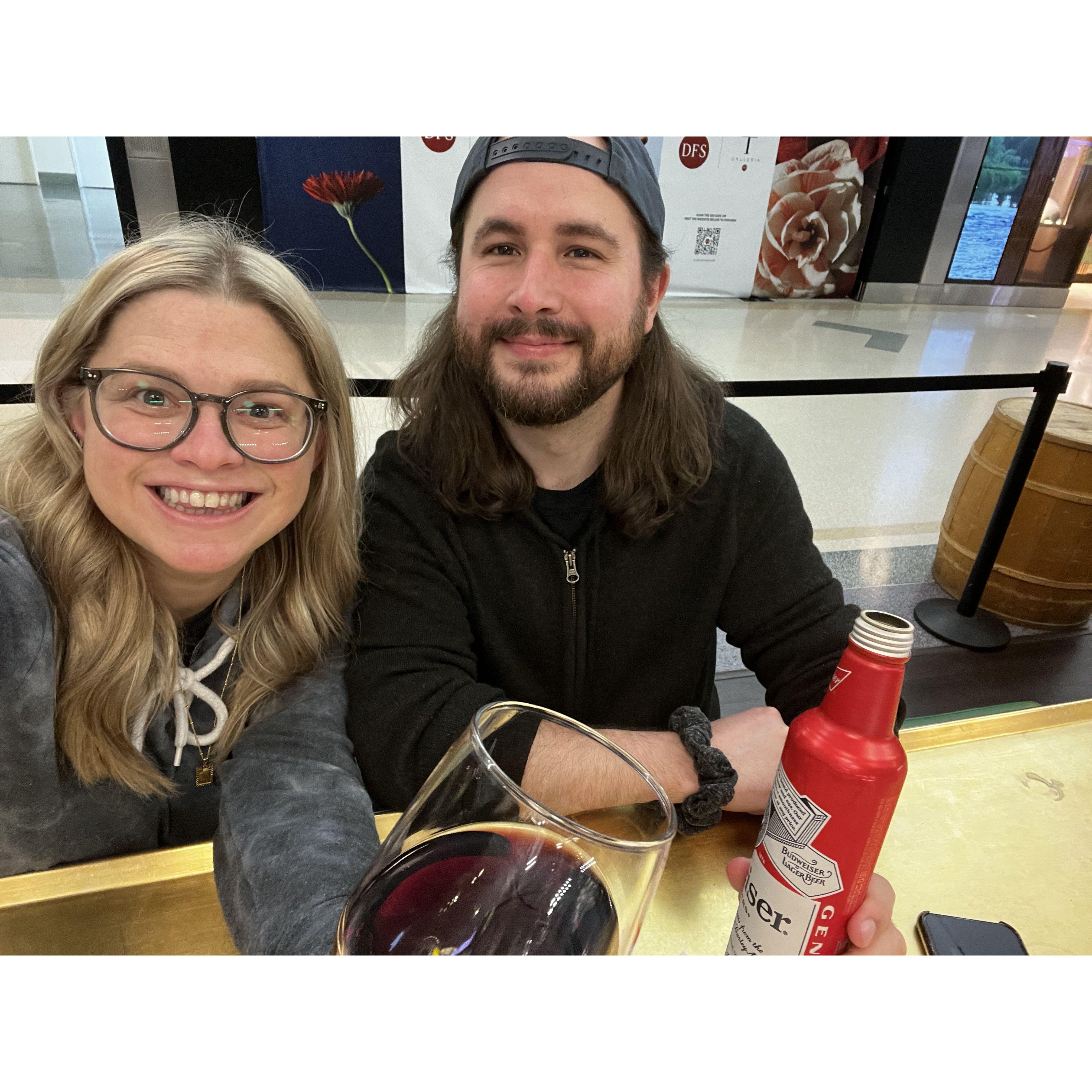 Before our flight to Italy!