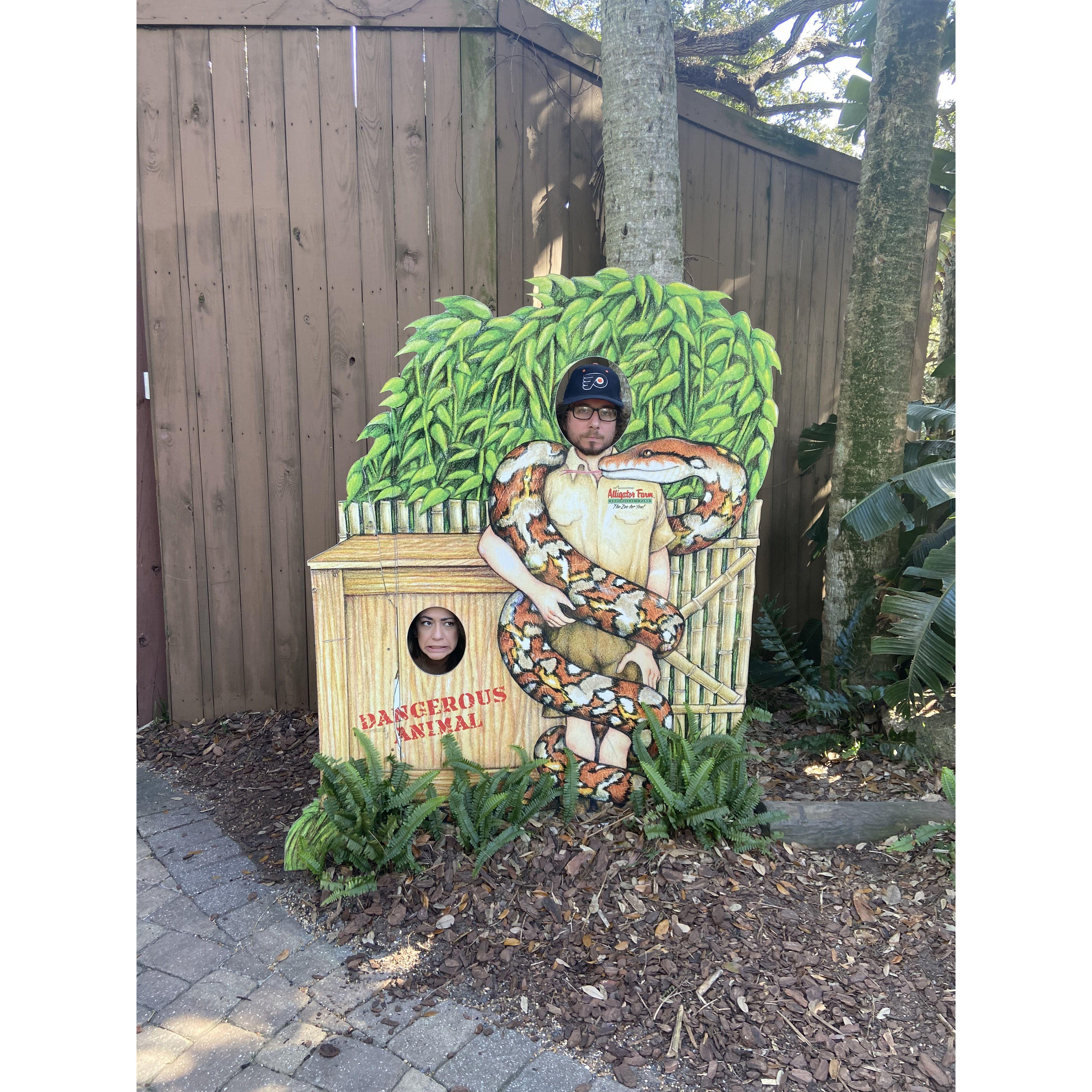 That one time at the alligator park in St. Augustine.