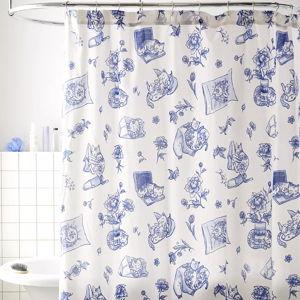 Delft Cat Shower Curtain