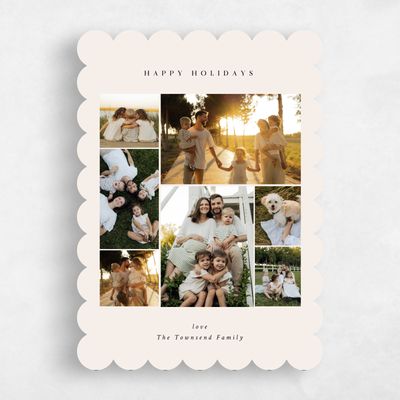 Beige Scalloped Holiday Card - Lenox