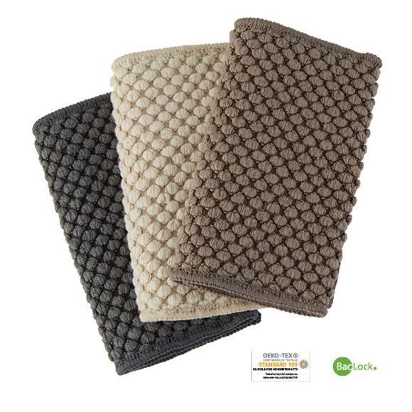 Counter Cloths (set of 3) - Slate, Vanilla, Mushroom