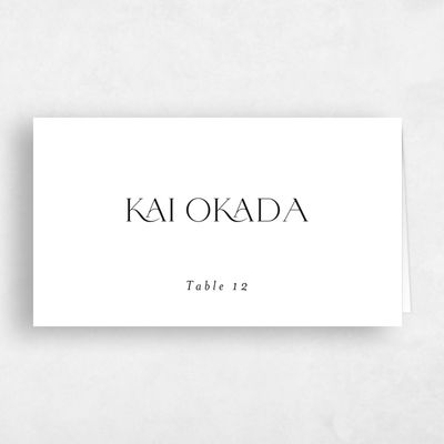 White Wedding Place Card - Buenos