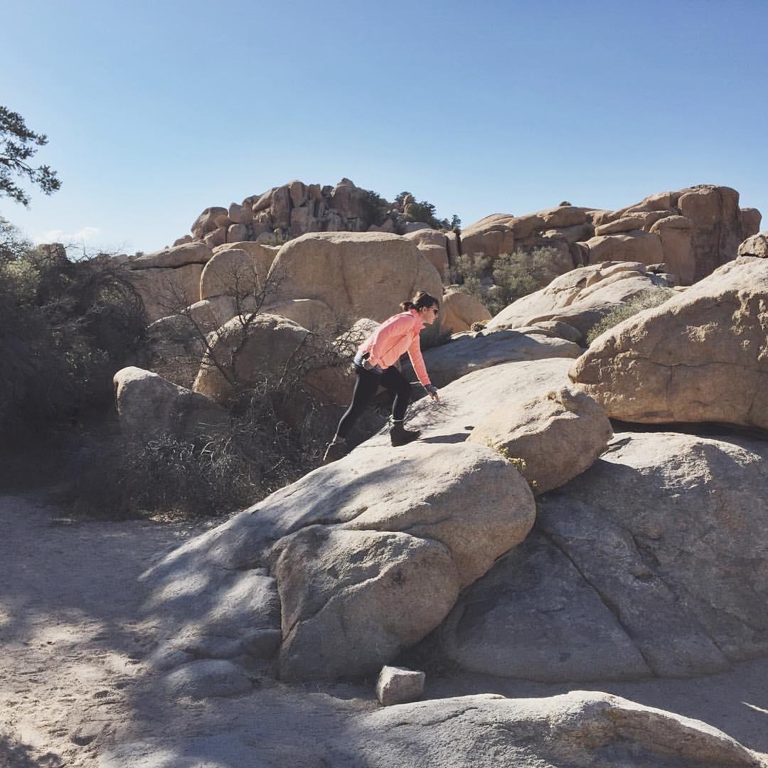 Hiking in Joshua Tree.