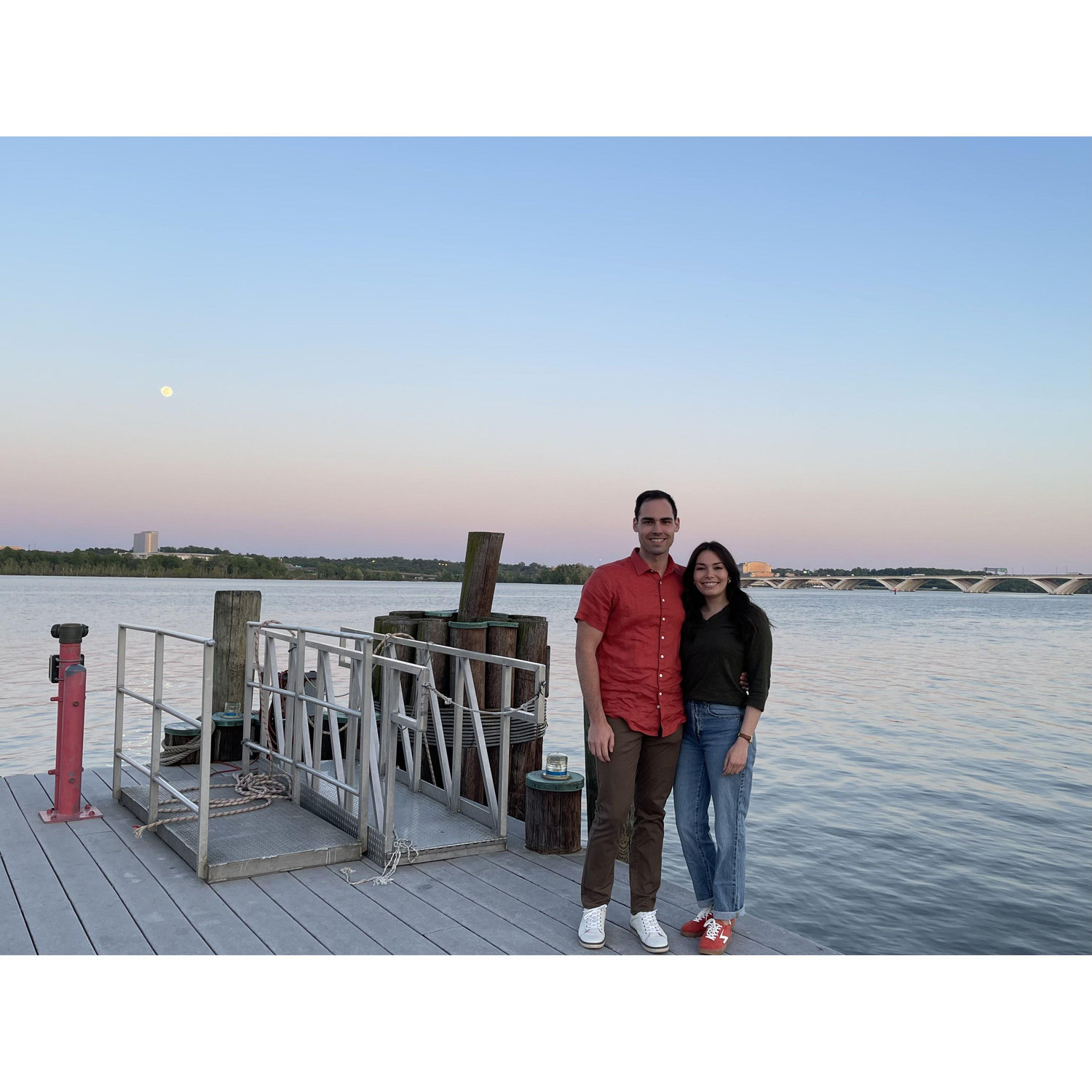 one of our first dates in DC; the waterfront in Alexandria