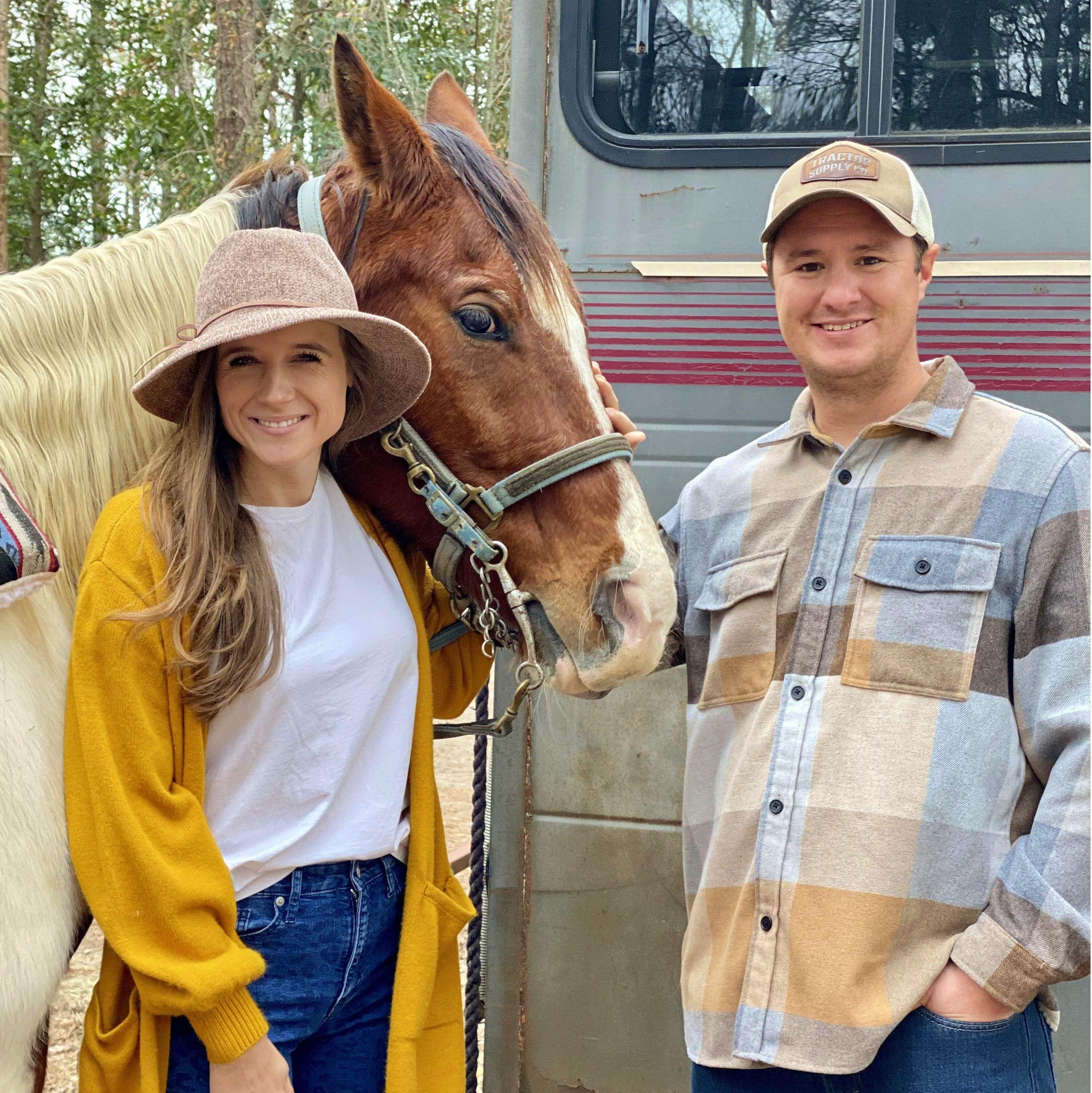 Our first dating Anniversary. We decided to ride horses in Hitchcock Woods. It was a fun time had by all!