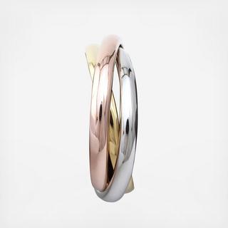 Napkin Jewels Three Rings Tri-Color, Set of 4