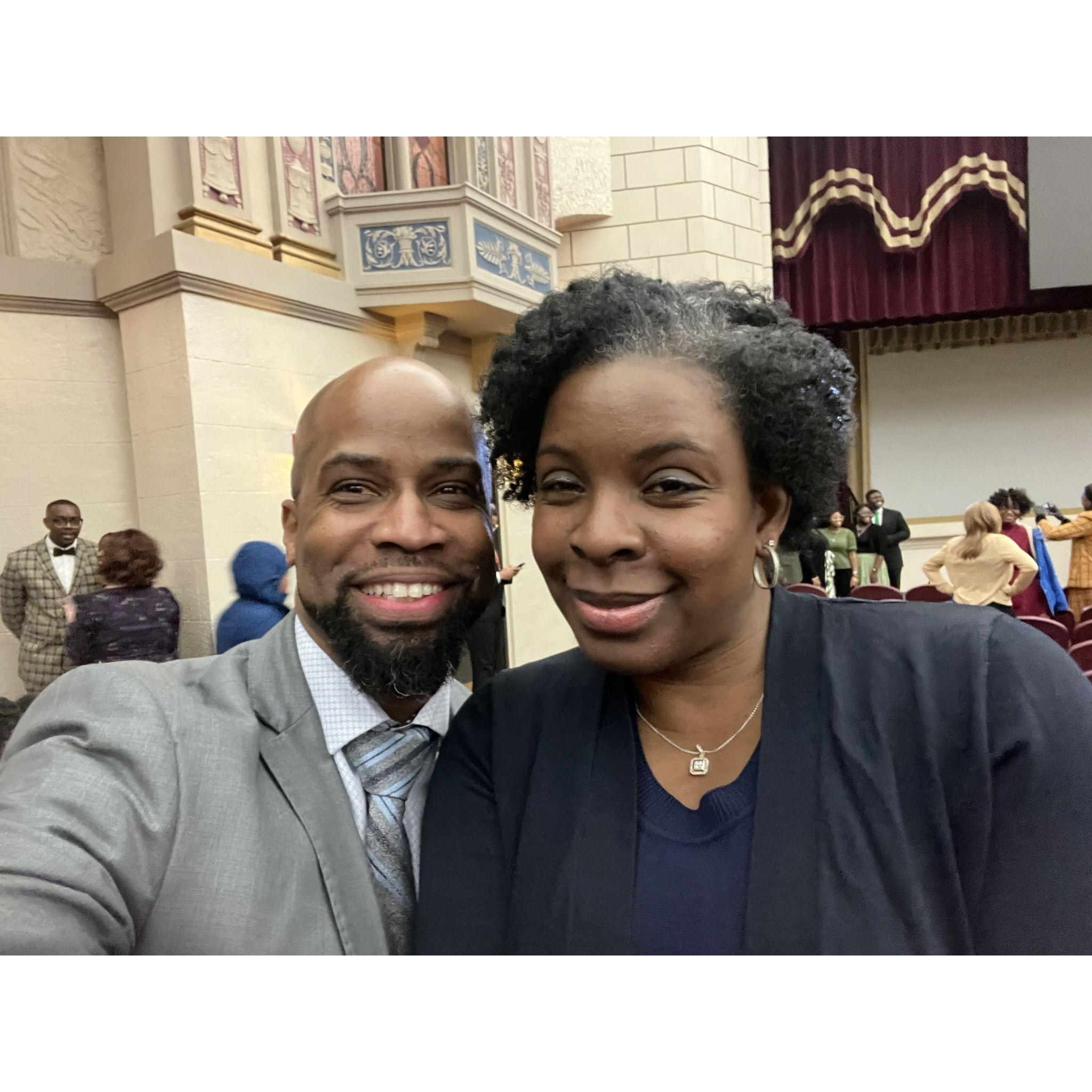 Dressed in joy and gratitude after a spiritually refreshing meeting. Moments like these remind us of what truly matters. #Stanley Theater