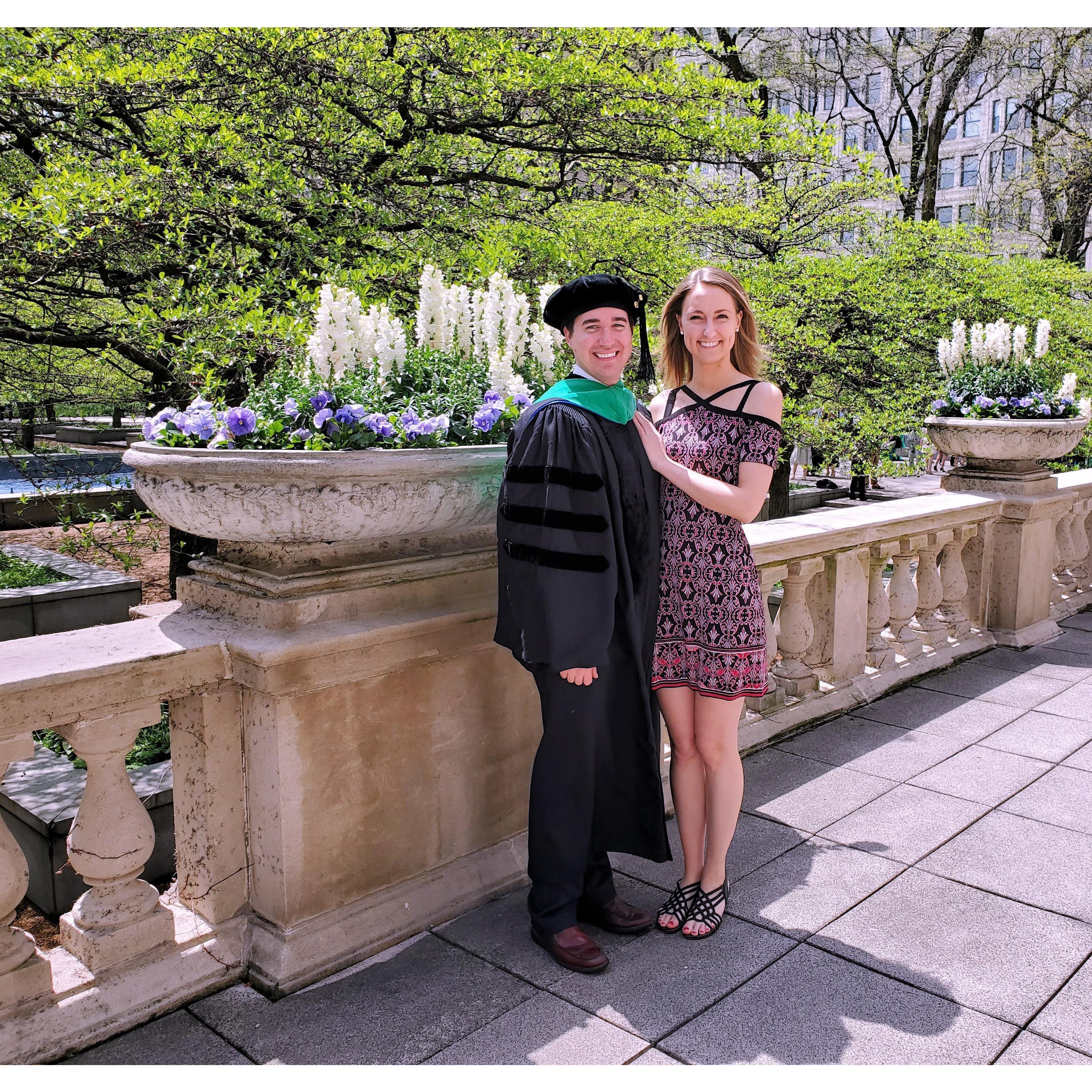 Joel graduating from the Illinois College of Optometry - 05/2019
