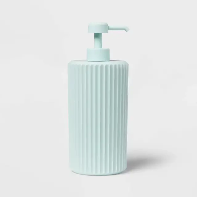 Fluted Kids' Soap Dispenser Teal - Pillowfort™