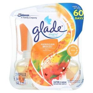 Glade PlugIns Scented Oil Air Freshener Refill, Hawaiian Breeze, 2ct, 1.34oz