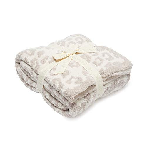 Barefoot Dreams "Barefoot in the Wild" Throw Blanket - Leopard, Cream/Stone