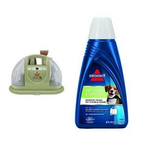 BISSELL 1400B Multi-Purpose Portable Carpet Cleaner + BISSELL 2X Pet Stain & Odor Portable Machine Formula, 32 ounces