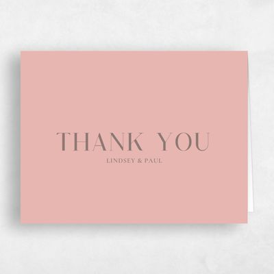 Peach, Orange Wedding Thank You - Philippa Landscape