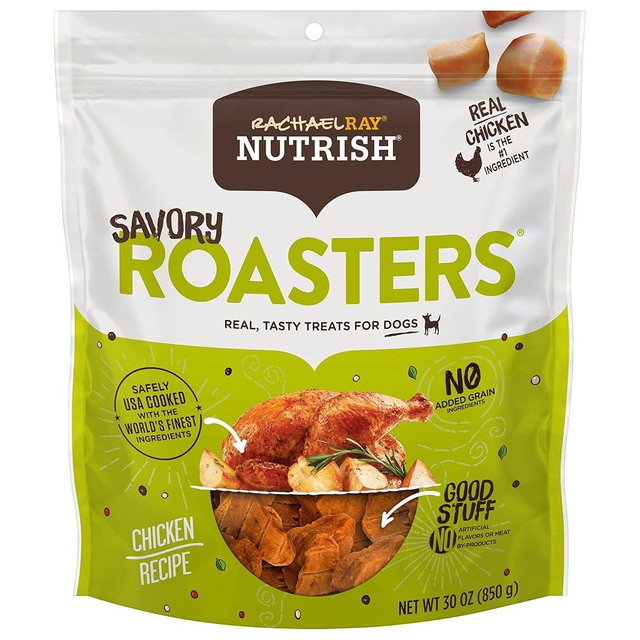 Rachael Ray Nutrish Savory Roasters Real Meat Dog Treats, Roasted Chicken Recipe, 30 oz. Bag