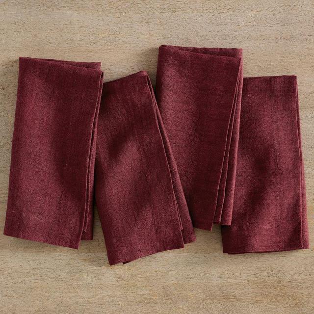 Mason Oversized Napkins, Set of 4 - Burgundy