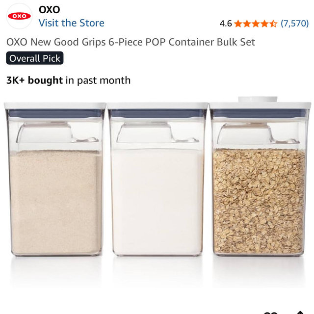 OXO New Good Grips 6-Piece POP Container Bulk Set