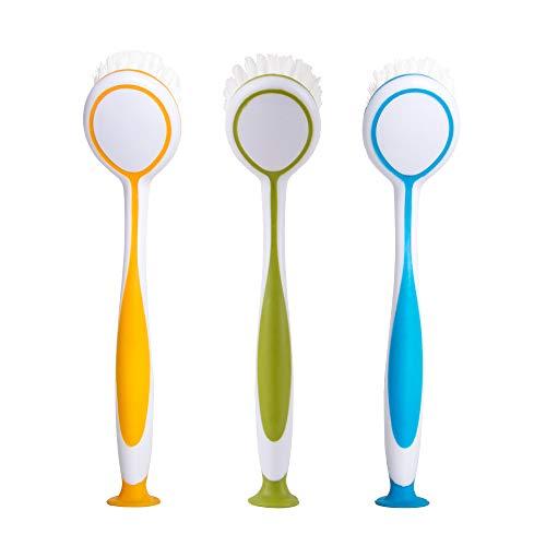 MR.SIGA Round Dish Brush, Size: Dia 5.5 x 25cm - Set of 3