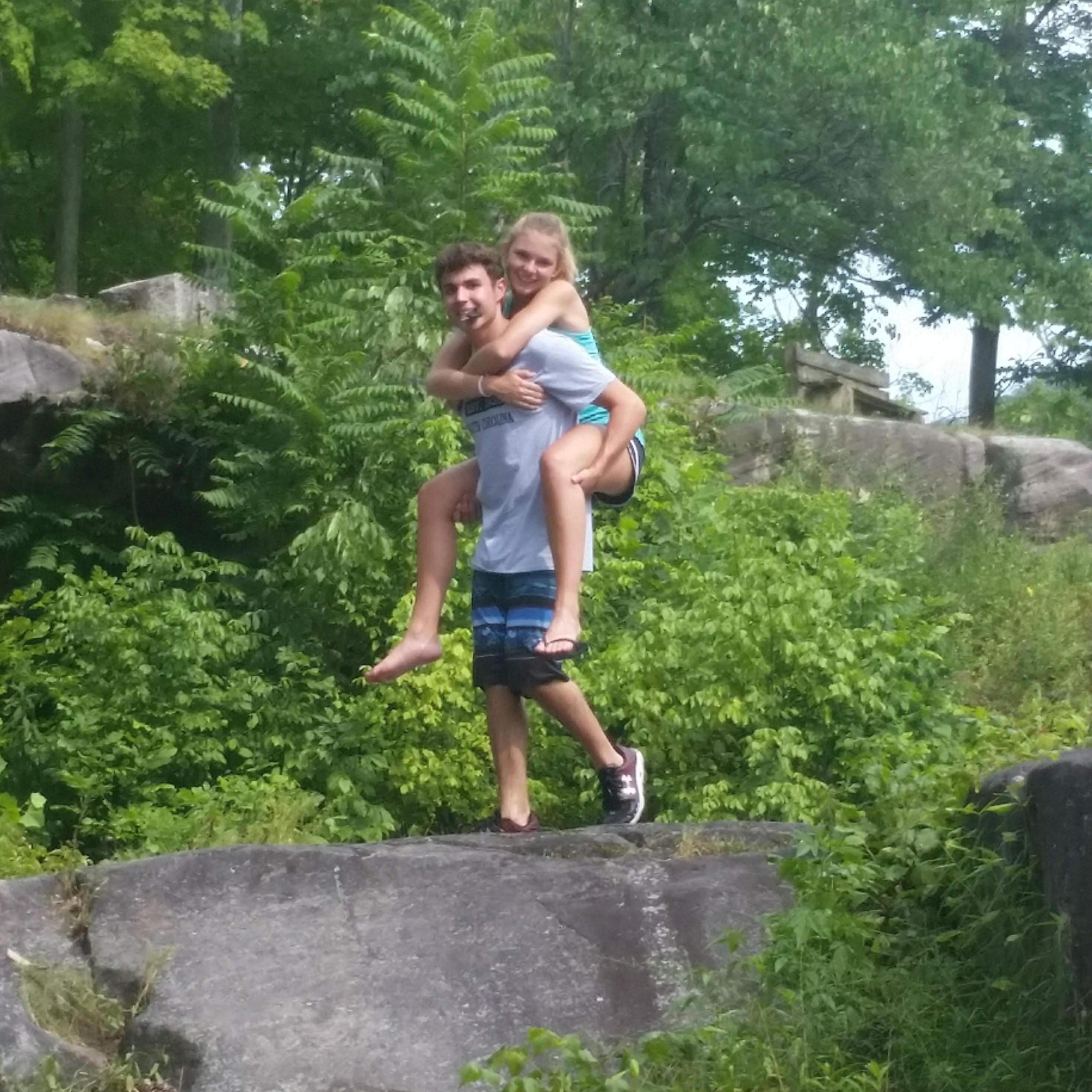Lost my flip-flop in Valley Falls and Josh had to carry me back to the car!