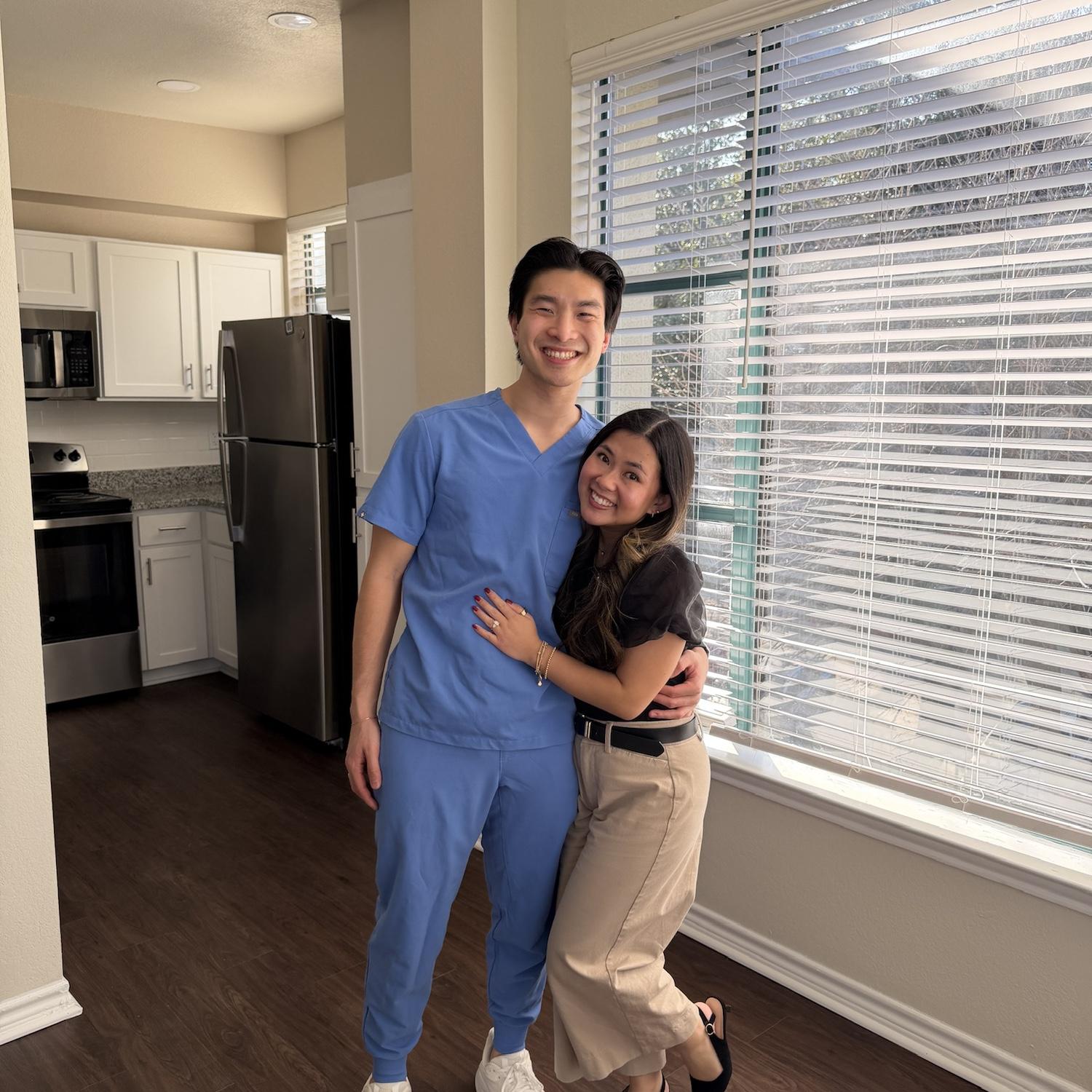 The day they signed a lease for their first apartment!