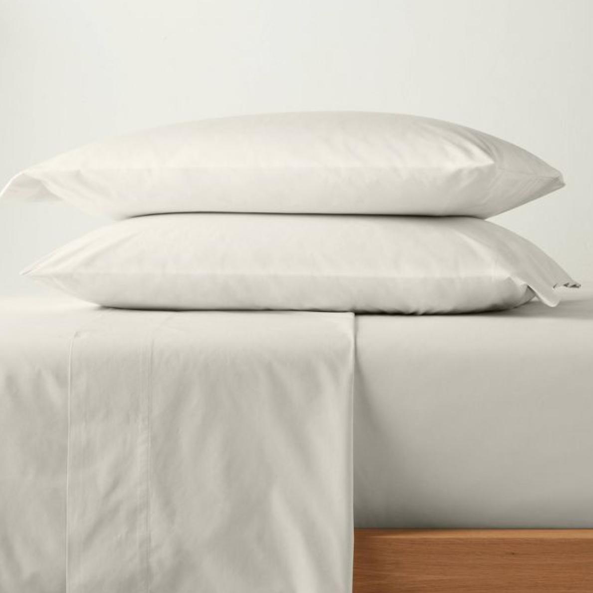 Washed Supima Percale Solid Sheet Set - Casaluna™ (King, Natural)