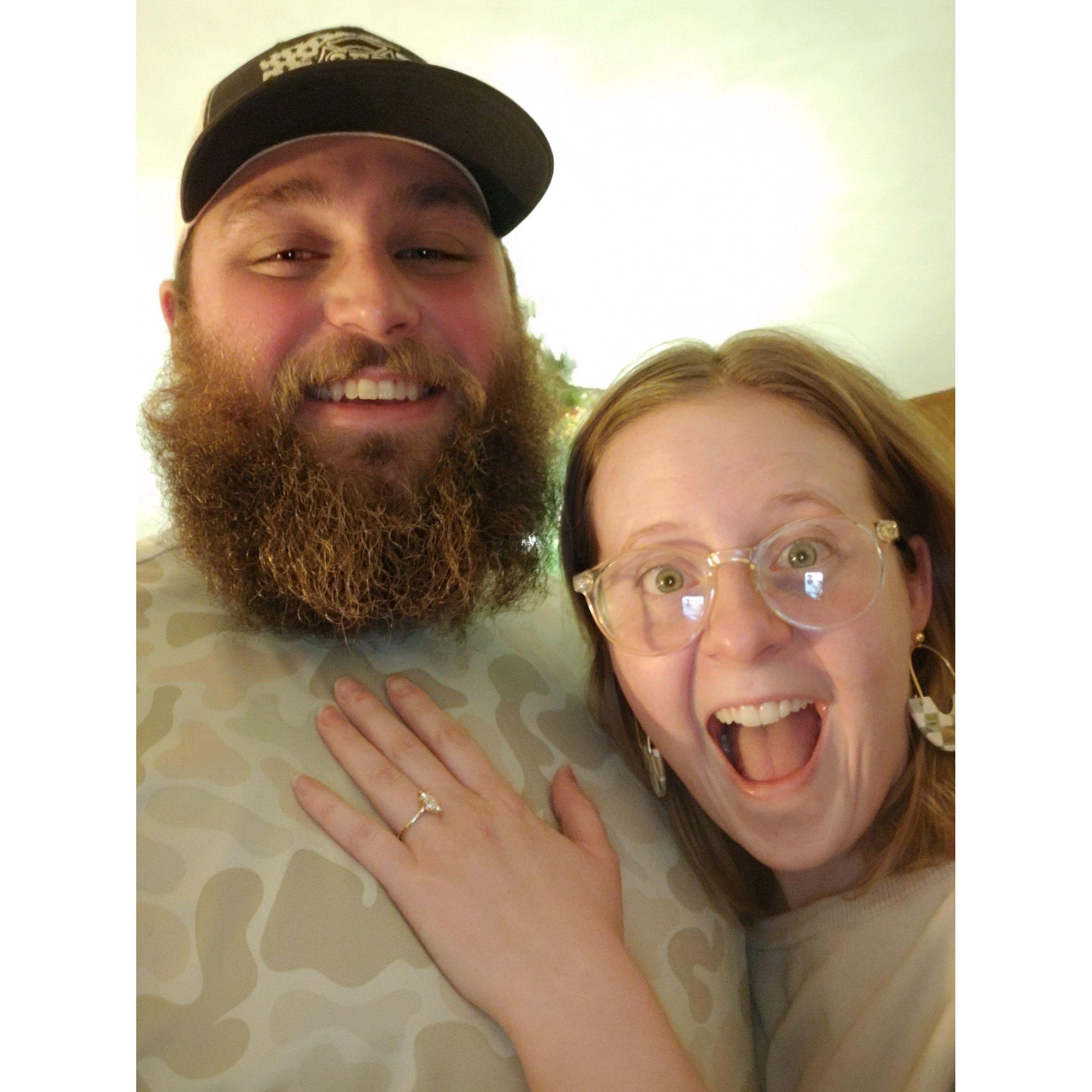 New Year's Eve 2023...the night we got engaged!