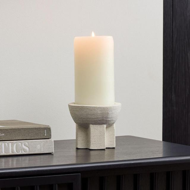 Shape Studies Candle Holders, Candle Holder, Cream, Ceramic, Small