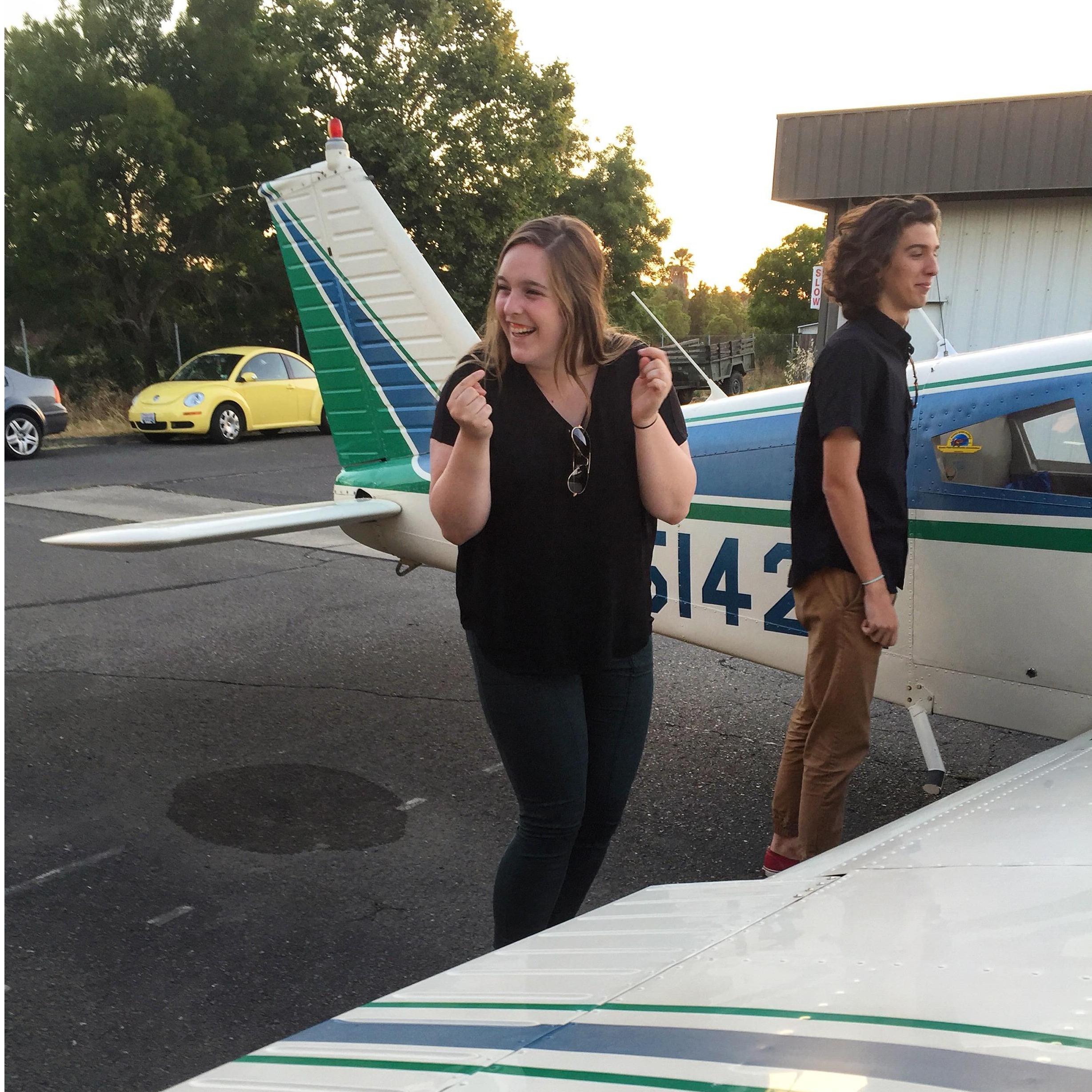 Just moments before Matt let me fly him in an airplane