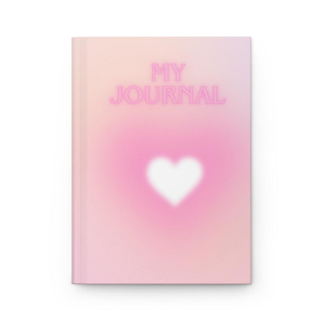 My Journal heart design Journal | Pink gradient hardcover matte