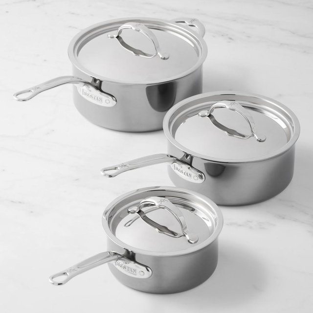 Hestan NanoBond Titanium Stainless-Steel 3-Piece Saucepan Set, 1 1/2-Qt., 3-Qt., & 4-Qt.