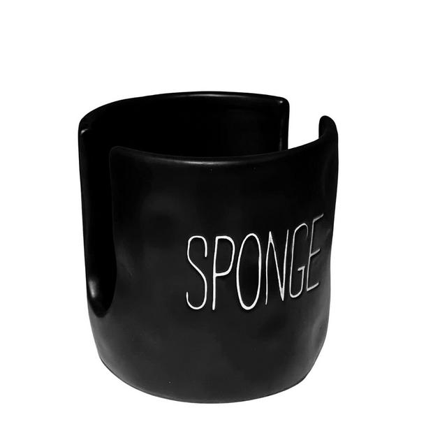 Mud Pie Kitchen Dish Bistro Sponge Holder (Black)