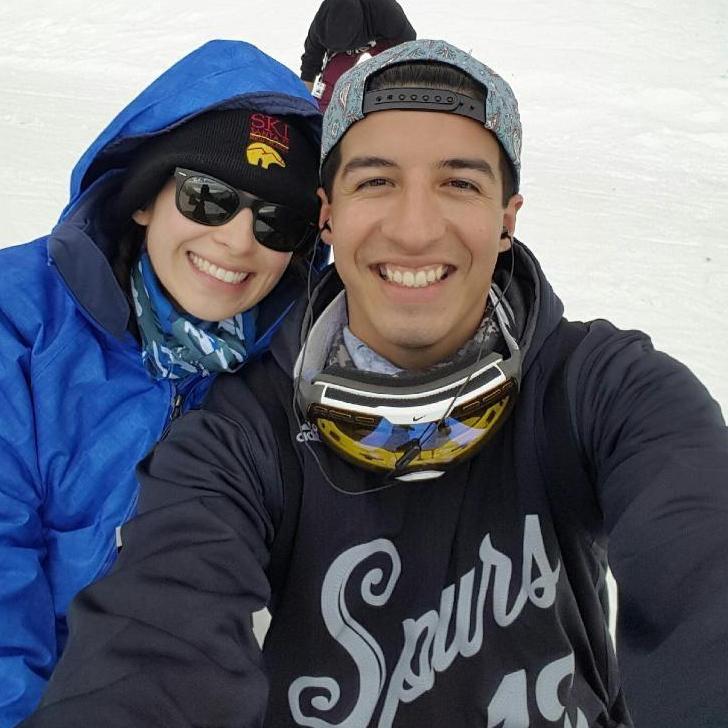 Our one of many snowboarding trips