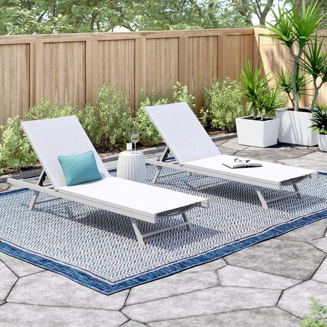 77.5'' Long Reclining Chaise Lounge Set