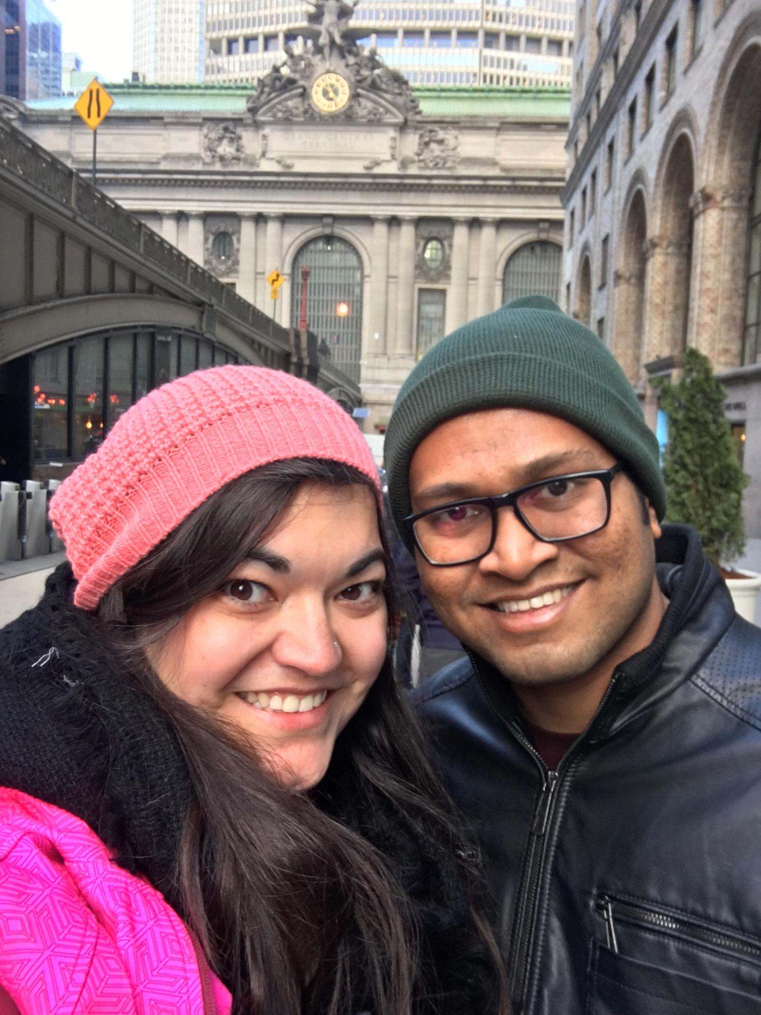 Snapped a quick pic in front of Grand Central Station in the freezing weather - March 2017